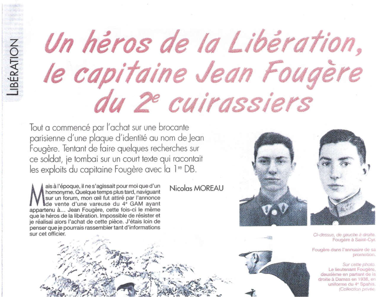 Article Militaria Jean Fougère
